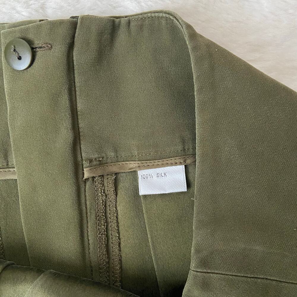 Talbots Collection Pure Silk Green Skirt Size 10 - Picture 5 of 5